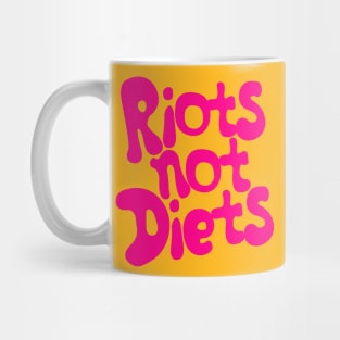 Riots Not Diets - Feminist Typographic Design Mug